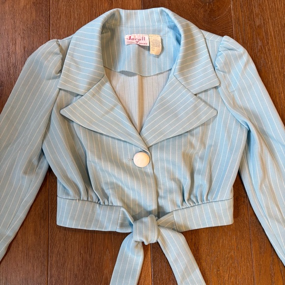 VINTAGE 60s 70s, Jerrell Of Texas, Mod Go-Go Tie Front Jacket - Picture 2 of 5